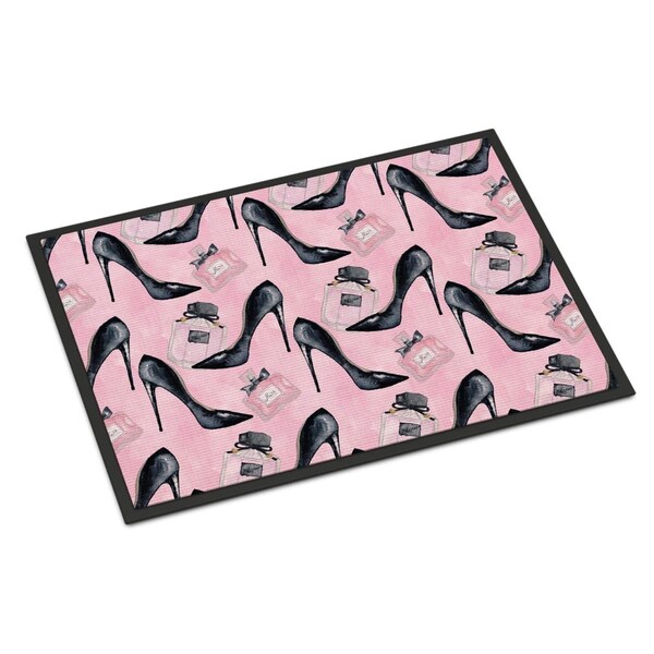 Carolines Treasures Fashion Diva Shoes and Perfume Indoor or Outdoor Mat, 18 x 27 in. BB7507MAT - main